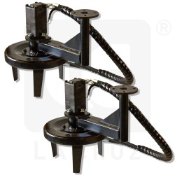 INTCE4 - Paire des outils rotatifs à 3 lames coupantes verticales Ø 40 cm